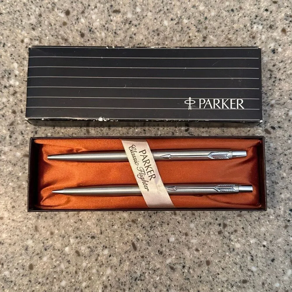 PARKER Vintage Classic Flighter Pen & Pencil Set Original Box